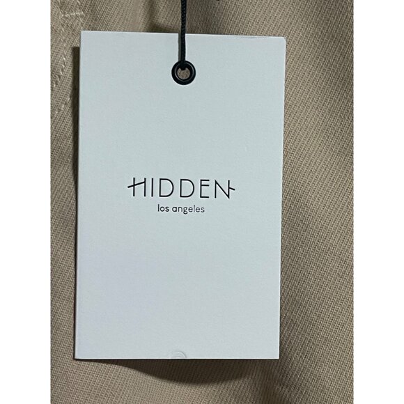 Hidden Los Angeles Womens Tracey High-Rise Straight Distressed Beige Jeans Sz 24 - Picture 12 of 12